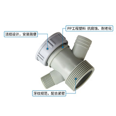 T9J5 Kitchen Sink Drain Pipe Multi-function Connector Dual-Compartment Single-Compartment Drain Pipe Odor-Proof Plastic Pipe Splicing Kit