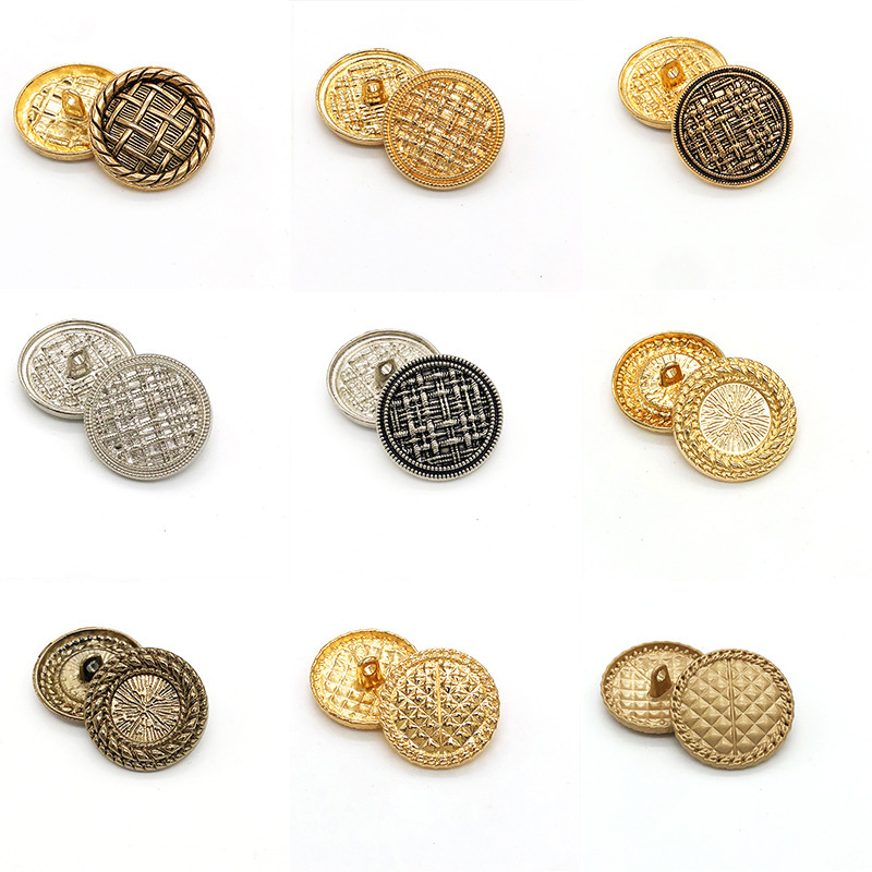 Metal Buttons Retro Versatile Small Fragrance Alloy Jacket Buttons Coat Gold Decorative Buttons Mu Can Clothing Accessories