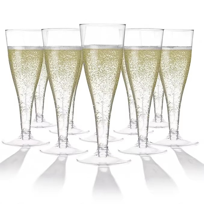 创意高级感酒杯透明一次性亚马逊批发香槟杯洋酒红酒耐摔不变形