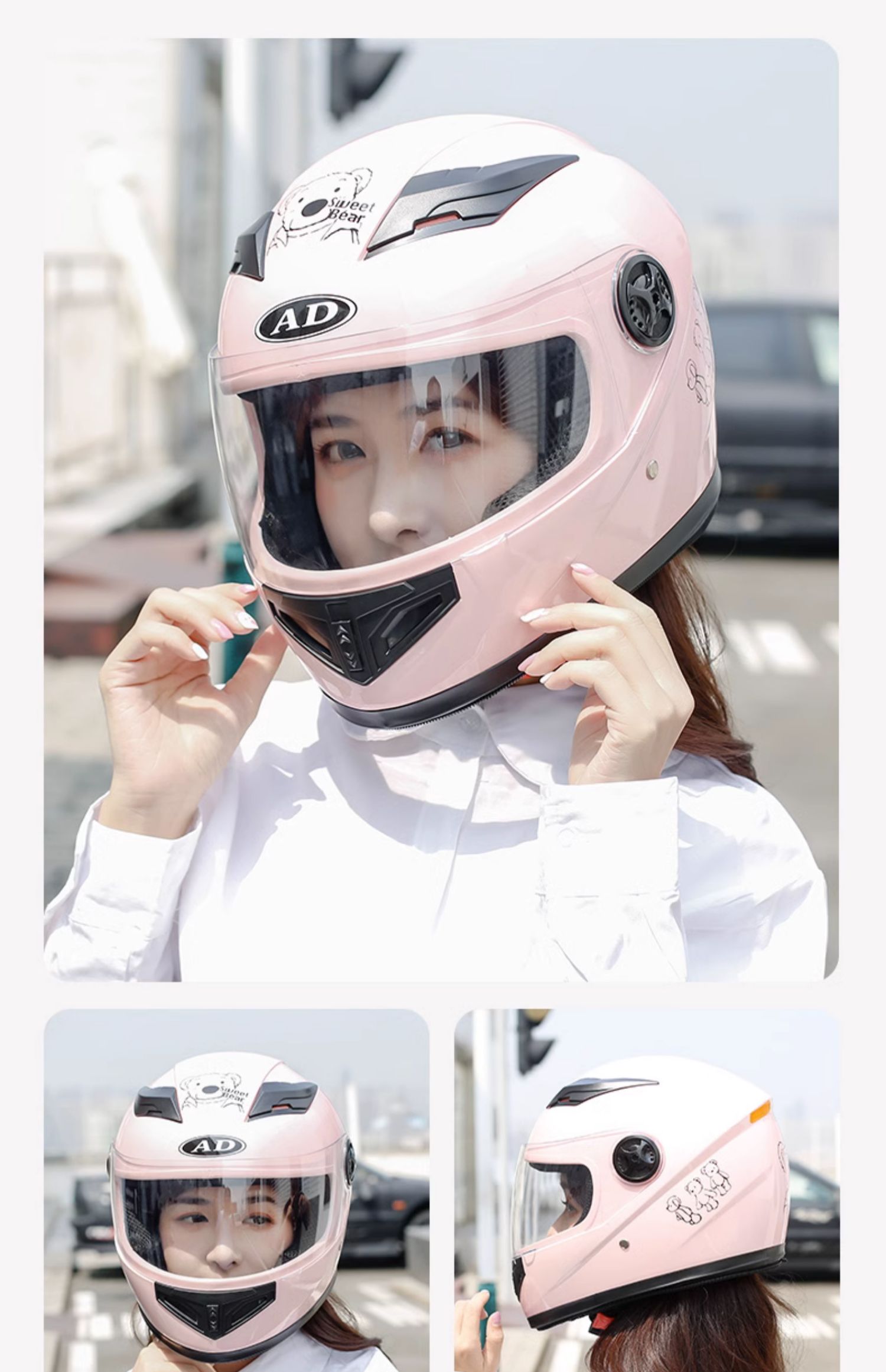 Electric Vehicle Helmet Winter Warm Full Helmet