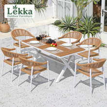 定制户外桌椅庭院别墅阳台藤椅酒店花园家具咖啡厅伸缩桌椅遮阳伞