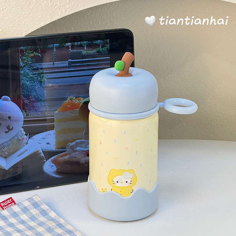新款高颜值保温杯学生小众316不锈钢女生水杯可爱随手杯卡通直饮|undefined