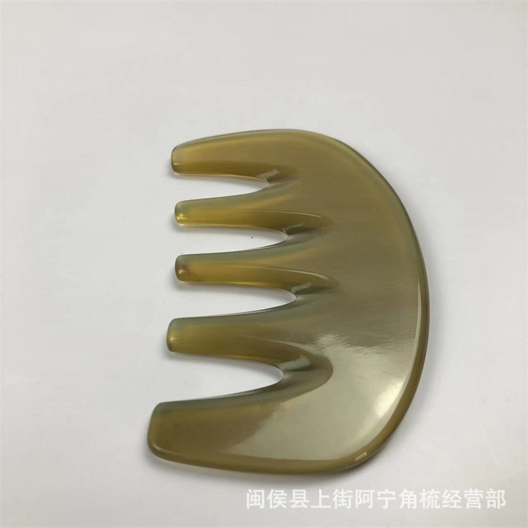 Horn Comb Massage Comb 5 Teeth Guasha Board Head Scalp Meridian Comb 9.5cm specifications