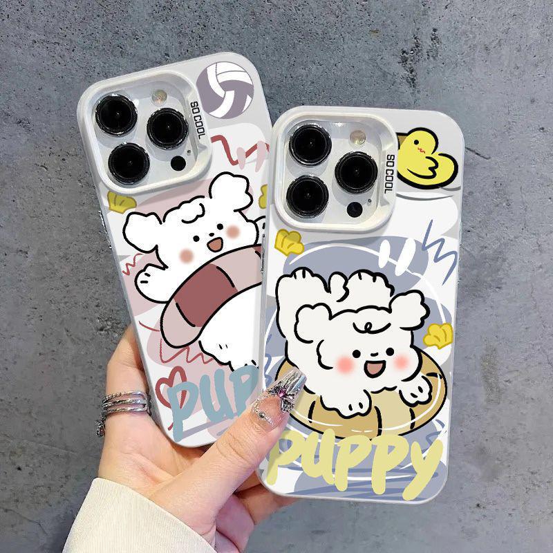 Swimming Ring Puppy Apple 15Plus Mobile Phone Case Iphone14/11 Cute 13/12Promax Niche 6/7