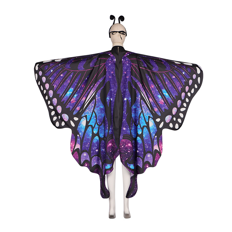 Alas de mariposa para adultos fiesta carnaval mariposa colorida capa Correa Halloween Cosplay traje del funcionamiento