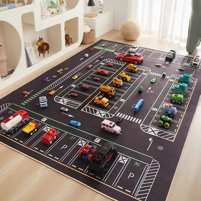 Room Carpet Reading Area Crawling: Avtomobil döşəmə paspasları - parking-game-park-4060cm-not-recommend-size-is-too-small