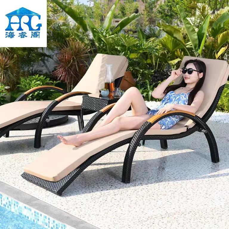 Juego de Tumbonas para Piscina, Playa o Jardín - Sillas de Ratán para Exteriores