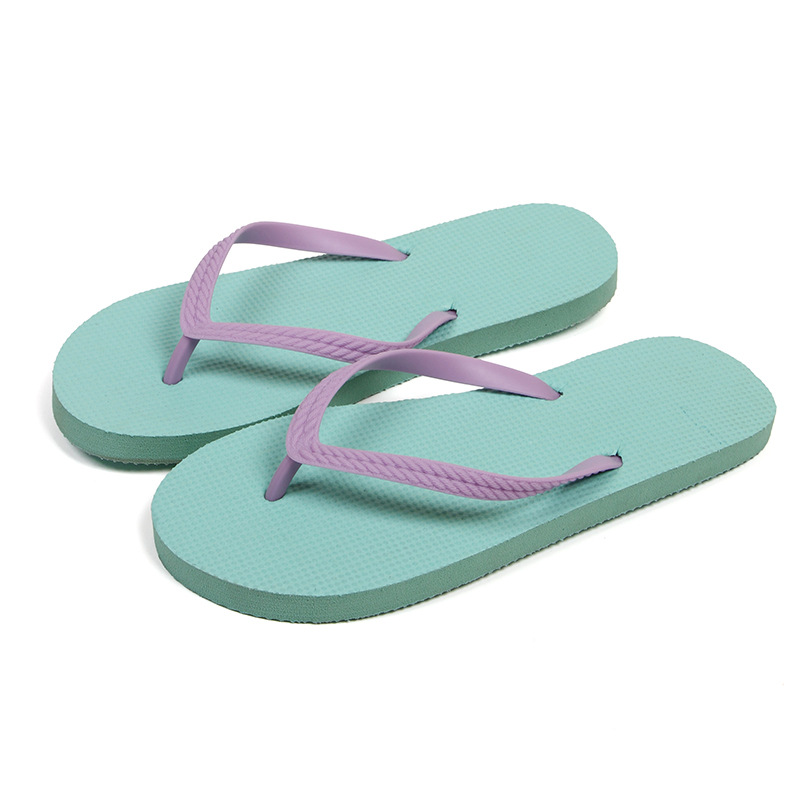 Chanclas zapatos de playa para mujer verano coreano nuevas sandalias y zapatillas de baño moda junto al mar chanclas de color sólido zapatos de mujer