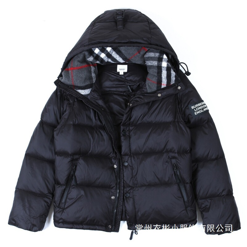 Cross-Border Correct Version of 25 New Bu Home Autumn and Winter New Detachable Sleeve Hooded down Jacket Same Style Wholesale