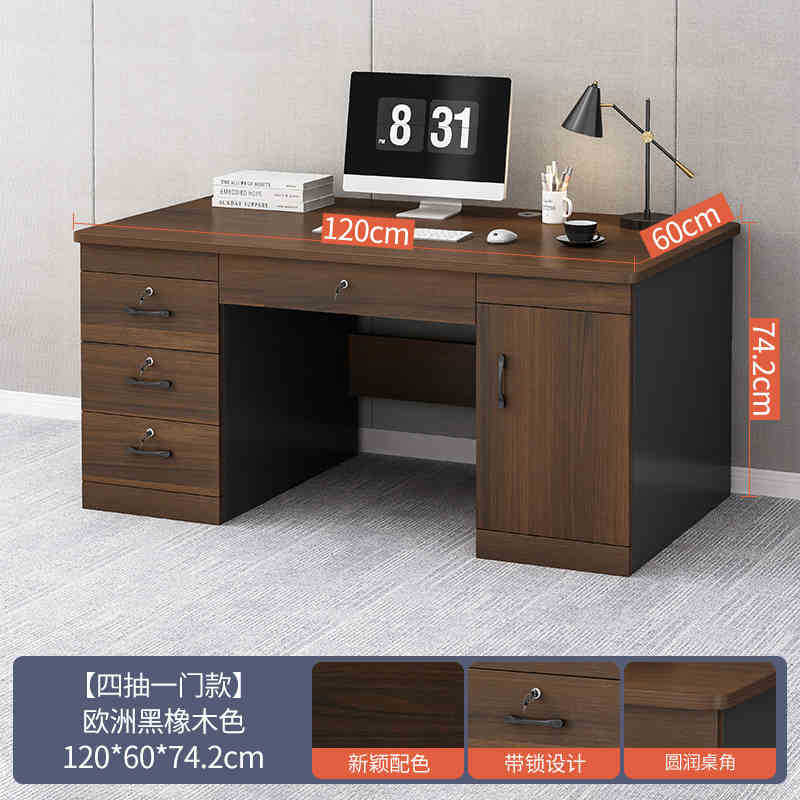 Escritorio simple y moderno escritorio de la computadora del hogar cajón escritorio de la oficina mesa y la silla combinación escritorio individual banco de trabajo