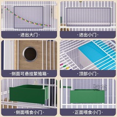 Luf Parrot Cage, Tiger Skin Peony, Sun Conure, and Hill Myna Large Breeding Cage—Extra Thick, Extra Tall, Extra Large—Complete Household Set