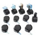 Factory direct furniture caster screw flat brake universal nylon wheel flower pulley white belt brake universal wheel