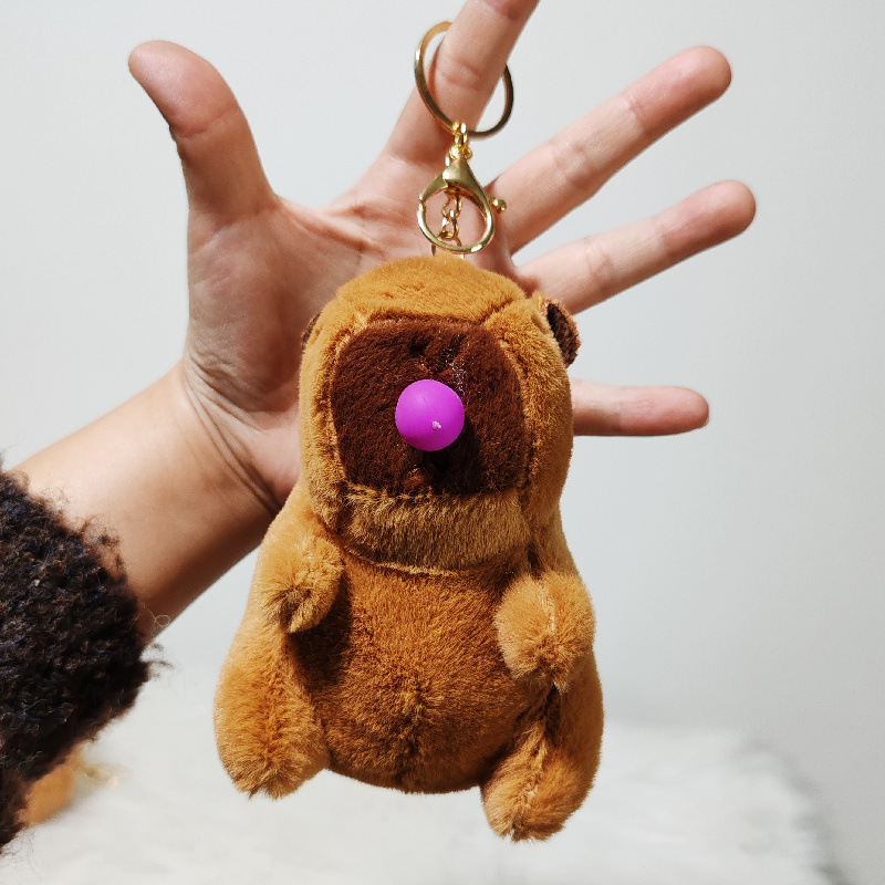 Cadena de oro de doble botón para conejillo de indias con moco nasal