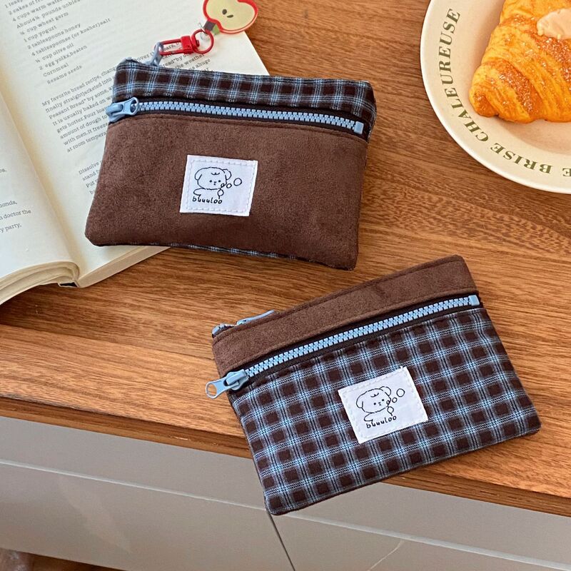 New Suede Double-Layer Card Holder Id Bag for Women Autumn and Winter Retro Splicing Coin Purse Korean Portable Storage Card Holder New Suede Double-Layer Card Holder Id Bag for Women Autumn and Winter Retro Splicing Coin Purse Korean Portable Storage Card Holder