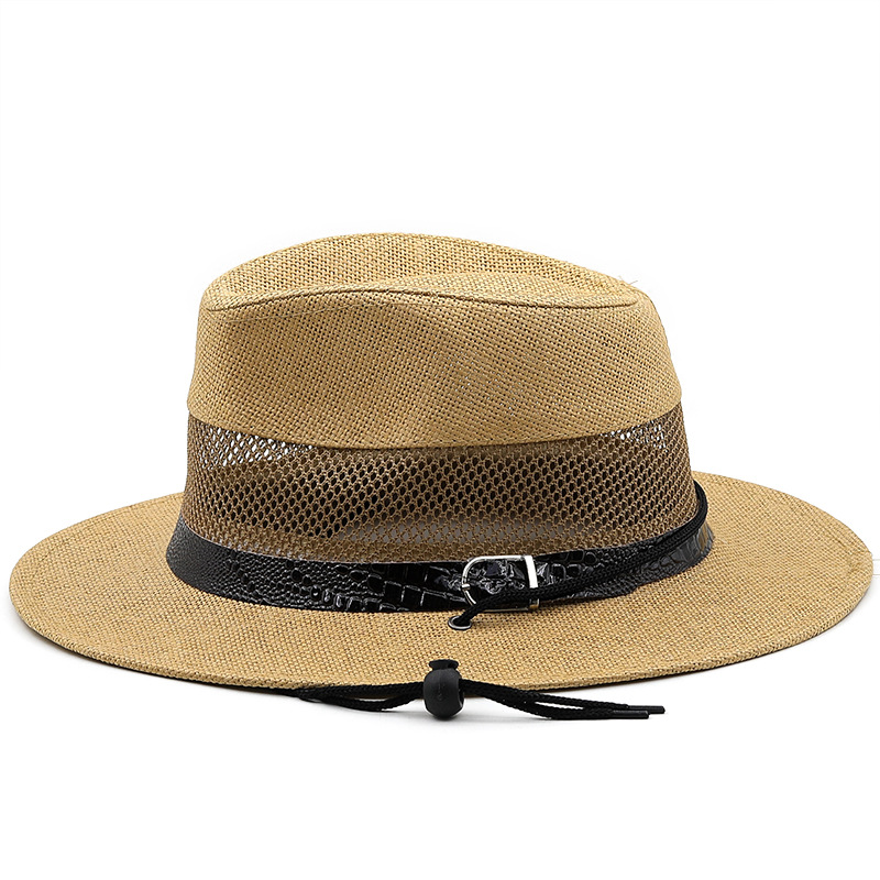 Straw Hollow Sun-shade Fedora Hat display picture 4