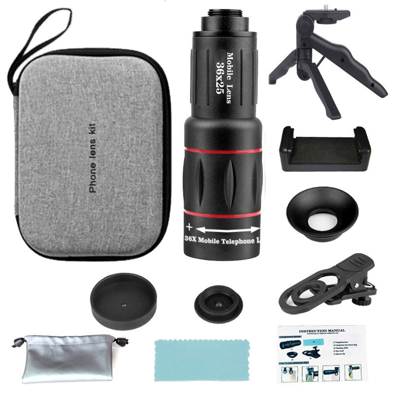 Трансграничные горячие продажи мобильных телефонов Внешний телеобъектив оптического стекла 18 раз HD регулируемый фокусный концертный объектив наблюдения за птицами