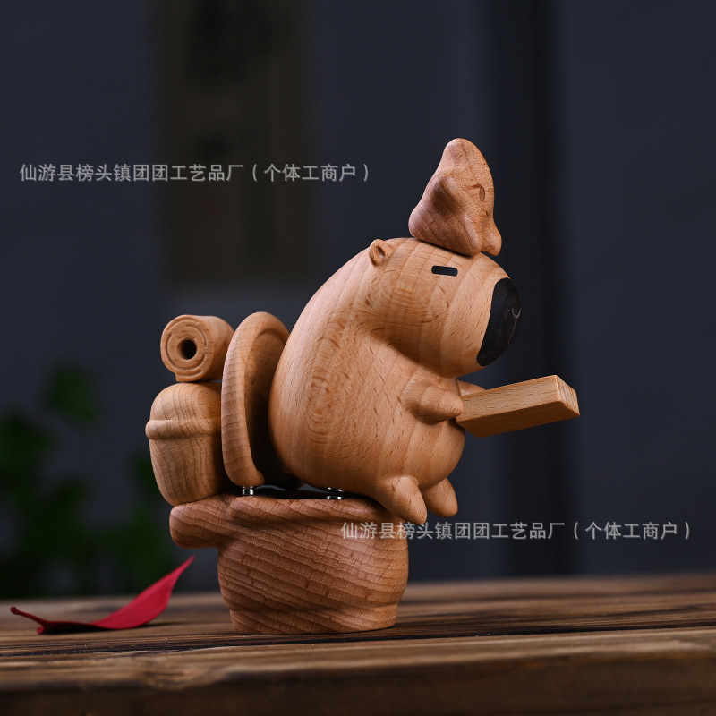 カピバラ便器の実木彫刻磁気はかわいいアイデアを吸収します。|undefined