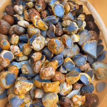 天然毛料摆件观赏翡翠手镯料土耳其蓝玉髓原石雕刻挂件批发货源