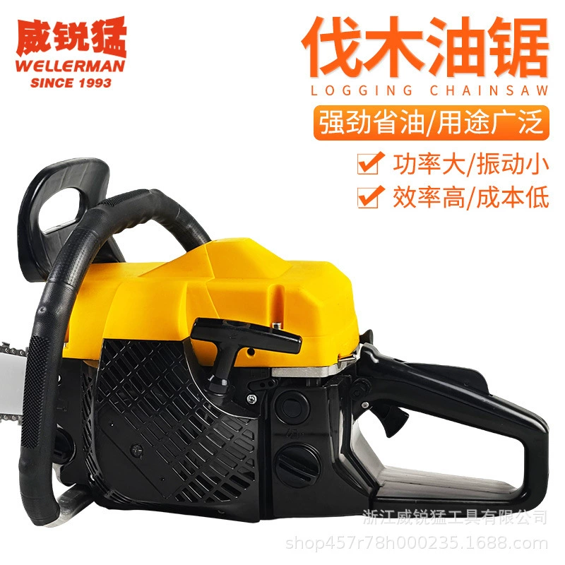 Бензиновая пила Weirui Meng высокой мощности 52 20 дюймов направляющая пластина Бытовая мощная каротажная пила ручная бензиновая цепная пила на заказ