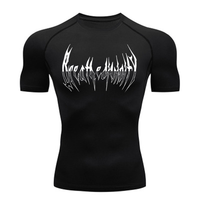 Quick dry sports base breathable elastic T-shirt for gym for…