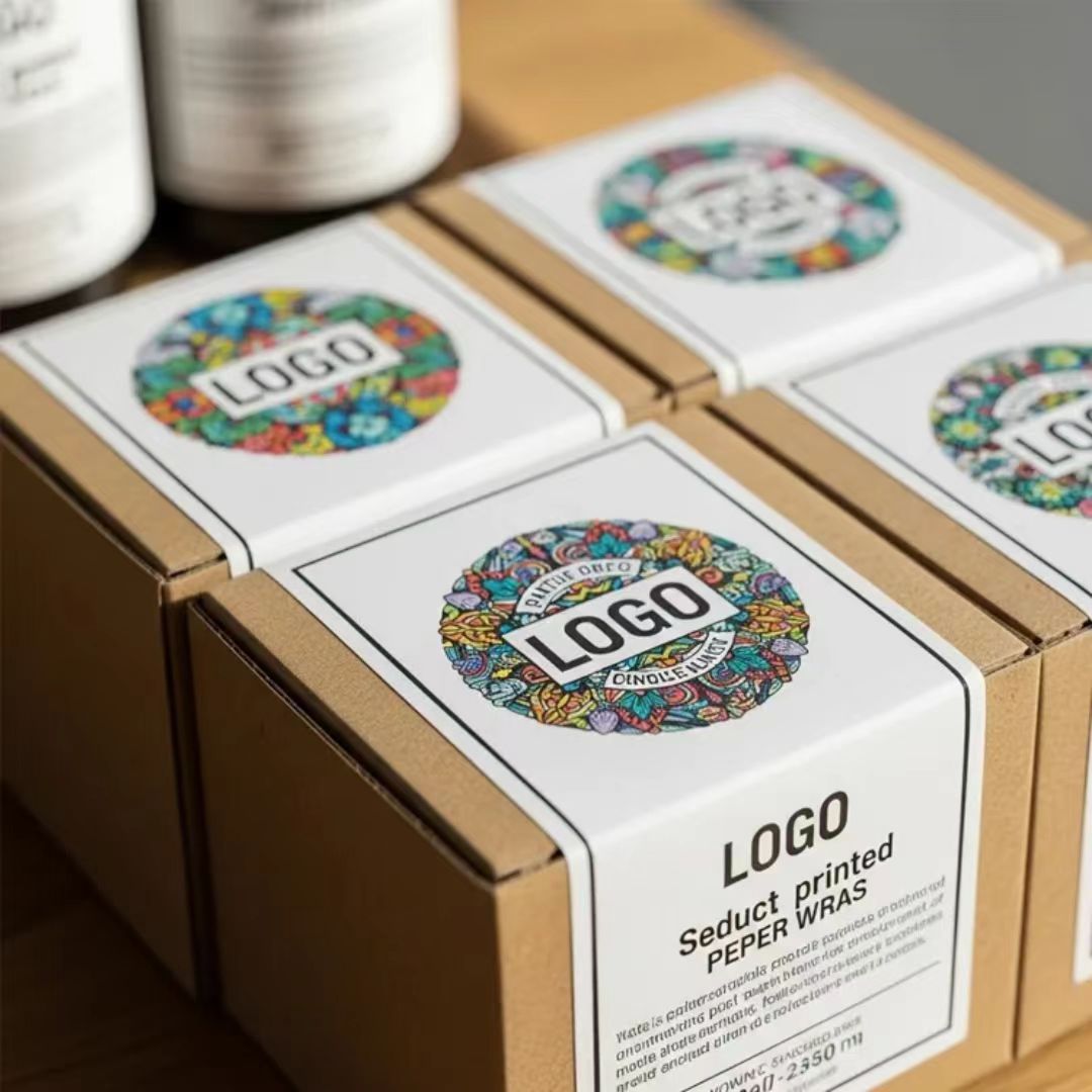 现货飞机盒感谢贴黑白简约不干胶标签包装贴纸快递盒 封口贴i ns