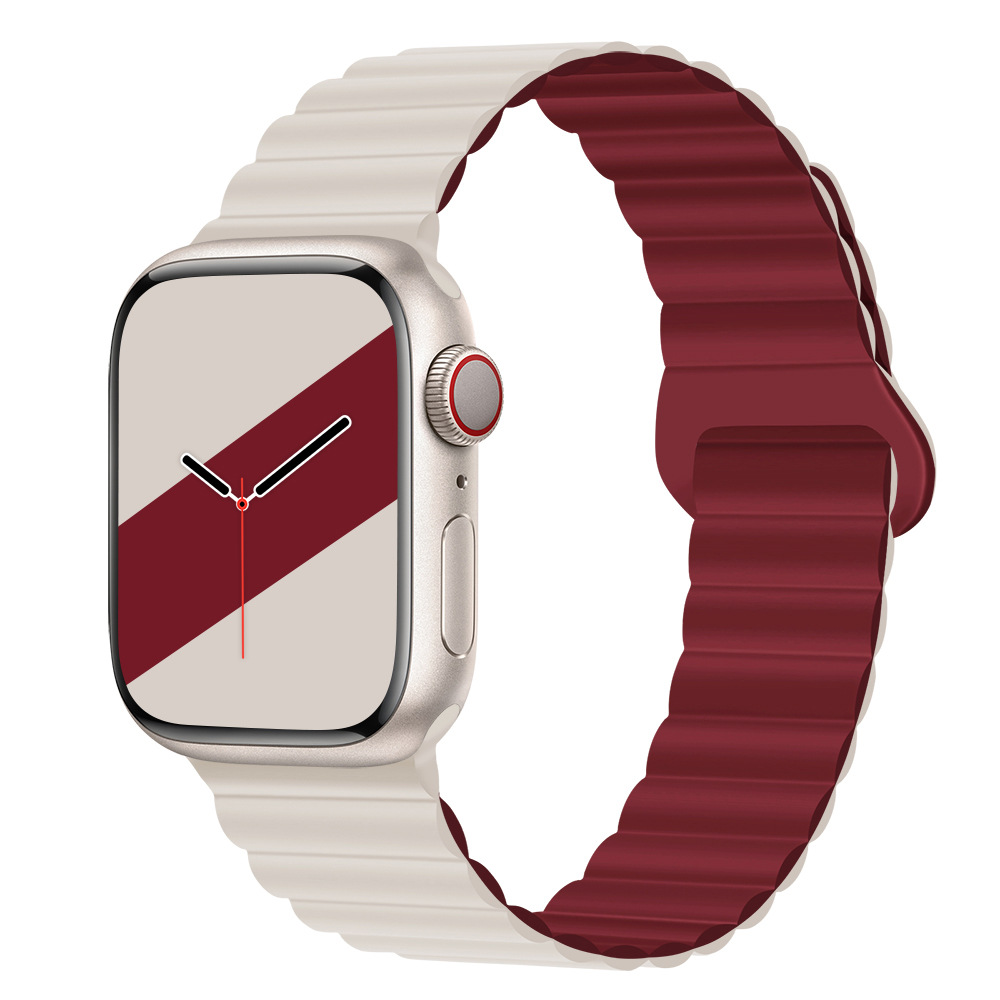 30g Weight Apple Smart Watch Magnetic Strap Classification Silica Gel Material Solid Color Pattern Casual, Fashion style Style Casual Fashion Style Solid Color Apple Smart Watch Magnetic Strap 5