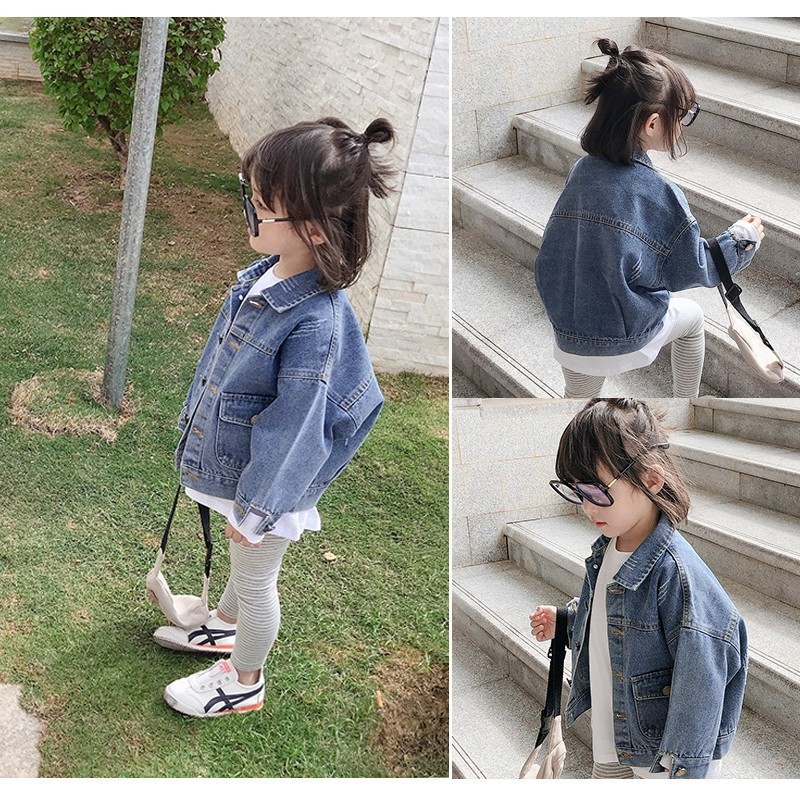 2026 Korean-Style Denim Children's Clothing Fashionable Spring and Autumn Outfit for Girls Trendy Baby Kids Versatile Jacket Top Fashion 2026 Korean-Style Denim Children's Clothing Fashionable Spring and Autumn Outfit for Girls Trendy Baby Kids Versatile Jacket Top Fashion
