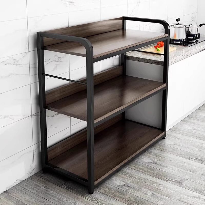 Estante de almacenamiento de cocina multicapa simple estante de almacenamiento estante de almacenamiento de microondas multifuncional gabinete doméstico