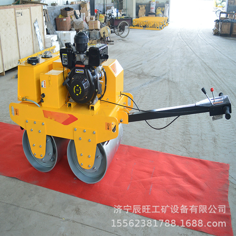 手扶式双钢轮压路机压实沥青路面砾石压路机电动汽油柴油压路机
