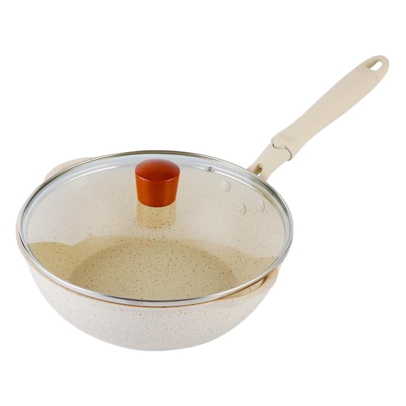 Maifan piedra wok sartén antiadherente hogar wok Cocina de Inducción estufa de gas para cocinar sartén de humo sin aceite especial