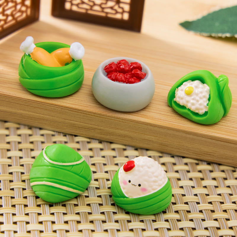 Micro Landscape Simulation Cute Dragon Boat Festival Zongzi Doll House Creative Home Decoration Ornaments Resin Crafts Small Ornaments Micro Landscape Simulation Cute Dragon Boat Festival Zongzi Doll House Creative Home Decoration Ornaments Resin Crafts Small Ornaments