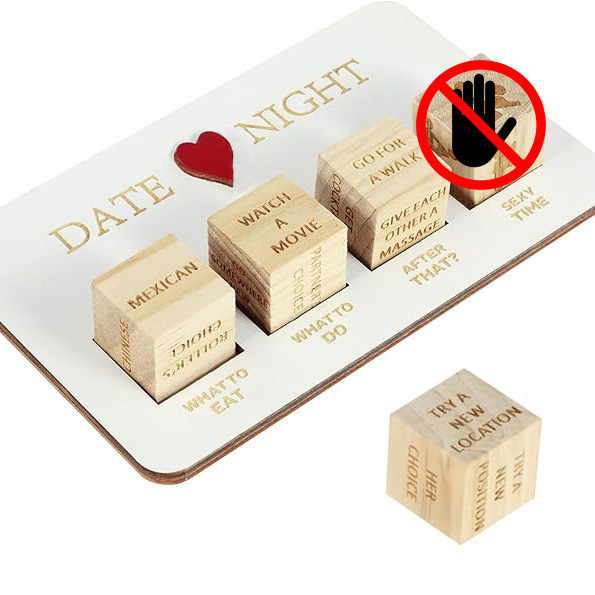 Noche de fecha de madera transfronteriza dados Dice After Darkm Pareja noche romántica accesorios del juego