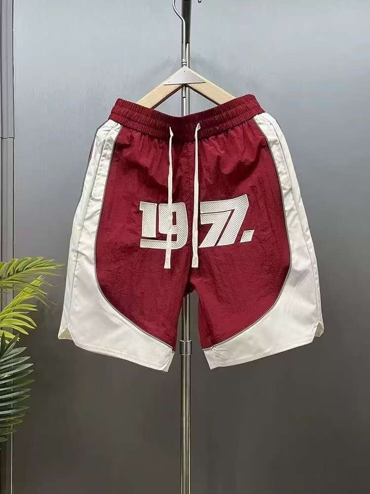 Men's Clothing Men's Trendy Casual Embroidered Shorts Patchwork Five Point Outdoor Sports Beach Pants Loose Fit_viptrois.com
