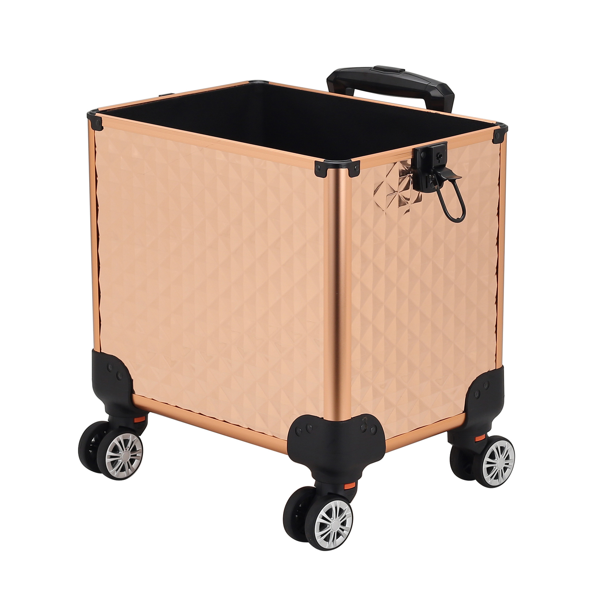 Maletín de maquillaje profesional con ruedas, diseño de varias capas, ideal para artistas y salones