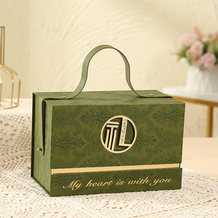 Vintage Light Luxury Green Portable Bridesmaid Accompanied Gift Box Empty Box Wedding Candy Box Gift Box Gift Box Packaging Box
