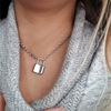 Fashionable pendant, retro necklace, metal chain for key bag , European style, simple and elegant design