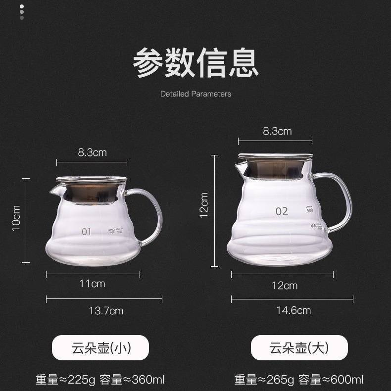 Glass coffee pot, cigarette holder, cloud