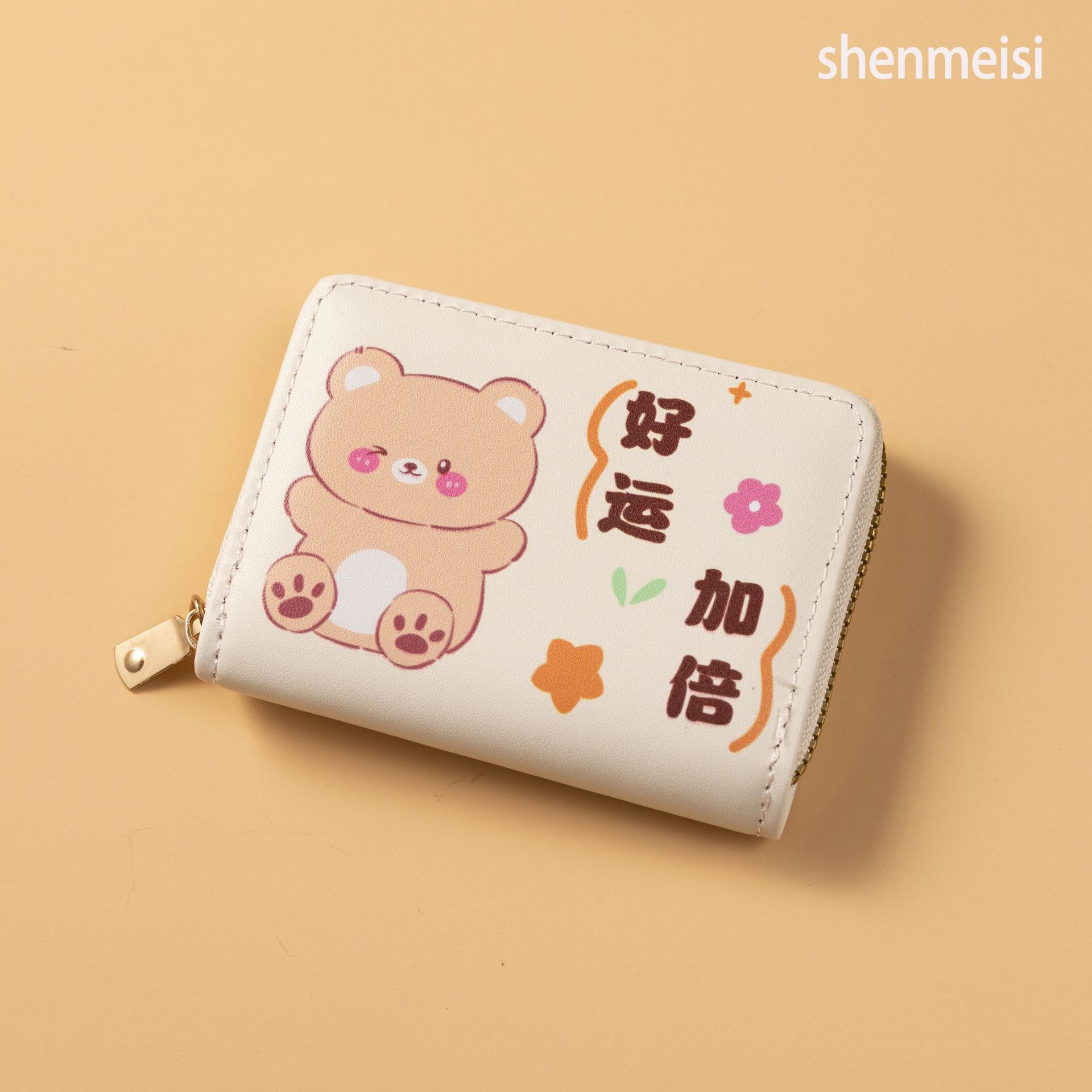 Paquete de tarjeta de órgano de dibujos animados para damas transfronterizas lindo monedero japonés corto paquete de tarjeta de identificación de múltiples tarjetas de gran capacidad