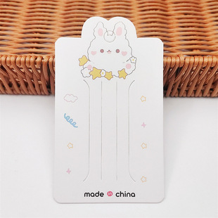 7*11.8cm Korean version of rabbit star rubber band hair clip wrapping paper card hair ring DIY hair accessories material accessories