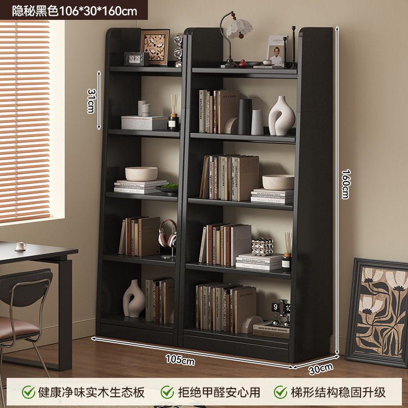 Estante de libro trapezoidal estante de piso estante de estante de estudio contra la pared armario integrado gabinete de combinación multicapa para estudiantes