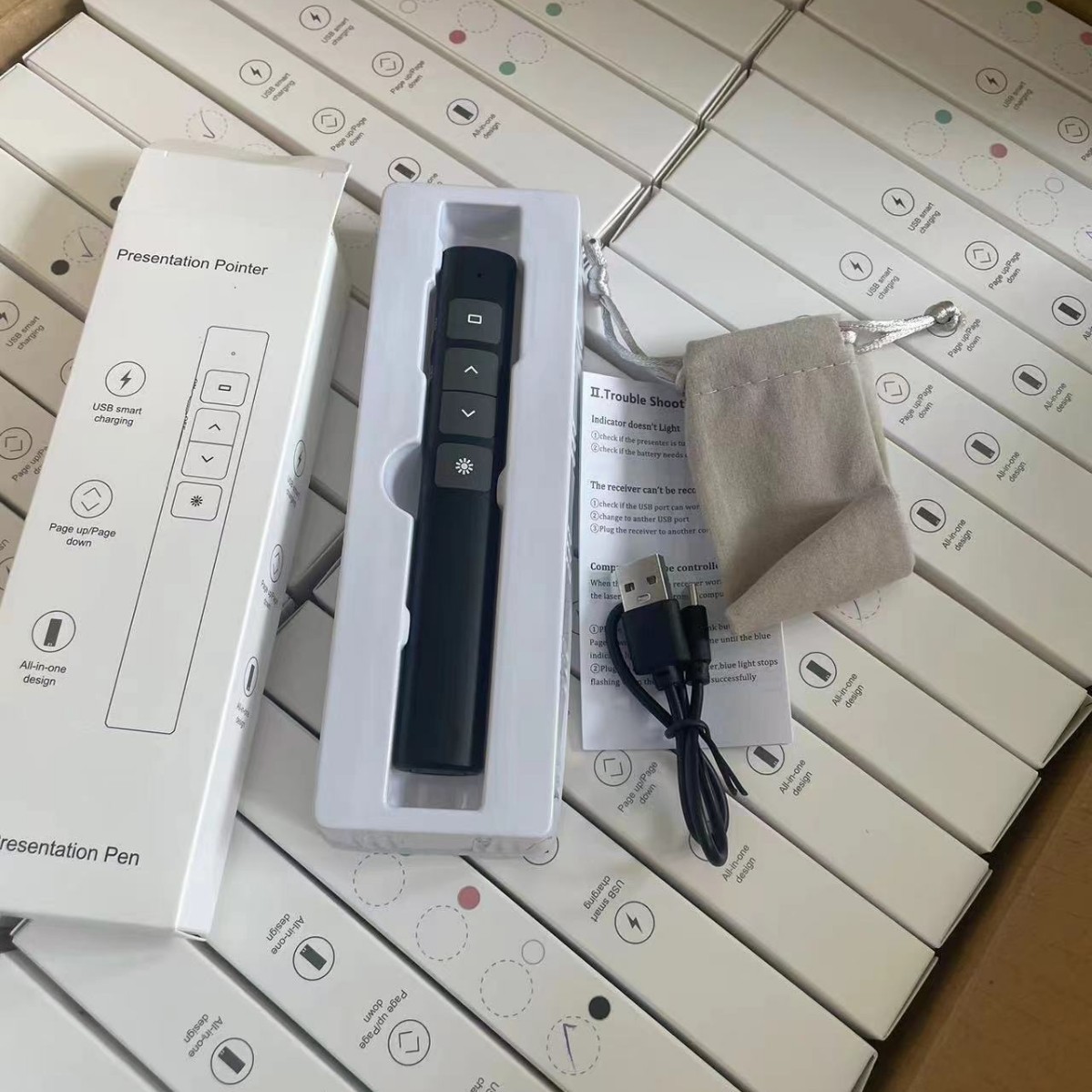 Nuevo multi-función Flip pen PPT Flip pen indicador infrarrojo puntero electrónico puntero láser inalámbrico pluma de proyección