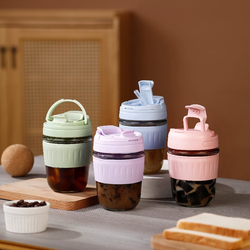 Интернет-знаменитая стеклянная двойная чашка для напитков Высокая красота Значение Летняя кофейная чашка для девочек Портативная Милая портативная Изолированная чашка для воды с молоком