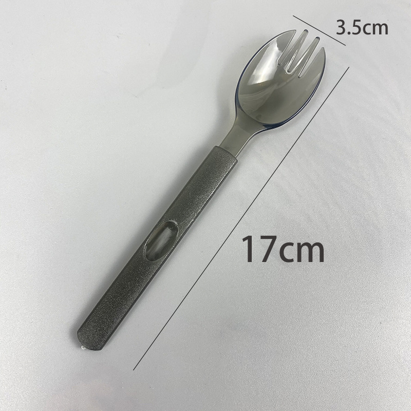 一次性叉勺 塑料勺子加厚沙拉餐具叉勺一体纸巾套装商用长柄勺叉-阿里巴巴