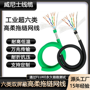CAT6A SFTP拖链柔性工业以太网纯铜PUR网络线超六类双屏蔽高柔网-阿里巴巴