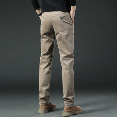 Spring and autumn season man Casual pants Elastic force Self cultivation Straight business affairs Khaki Men's trousers Korean Edition Trend trousers