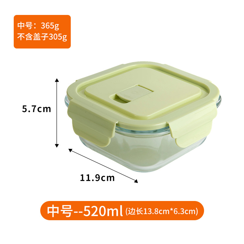 Cuadrado verde con poros ordinarios 520ml