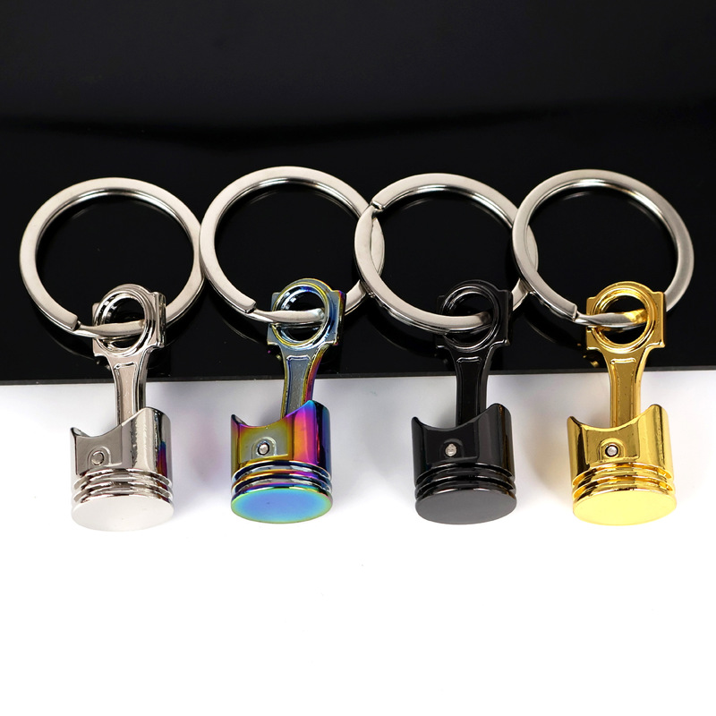 Car key chain wholesale metal engine piston creative new key chain modified personality key chain pendant Car key chain wholesale metal engine piston creative new key chain modified personality key chain pendant