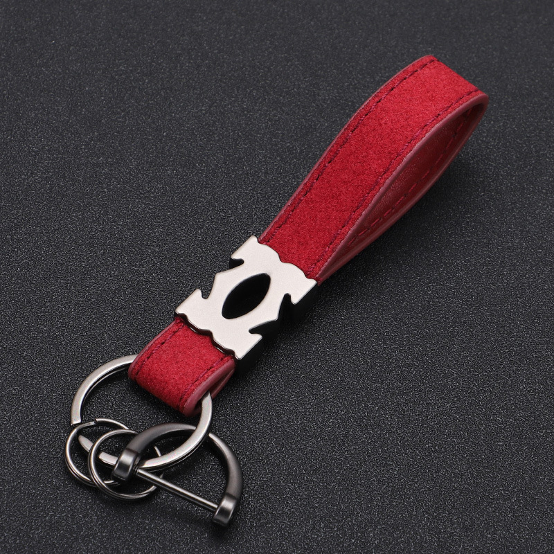 Nuevo llavero de coche de moda llavero de piel de gamula pareja de hombres y mujeres colgante creativo de personalidad de alta gama