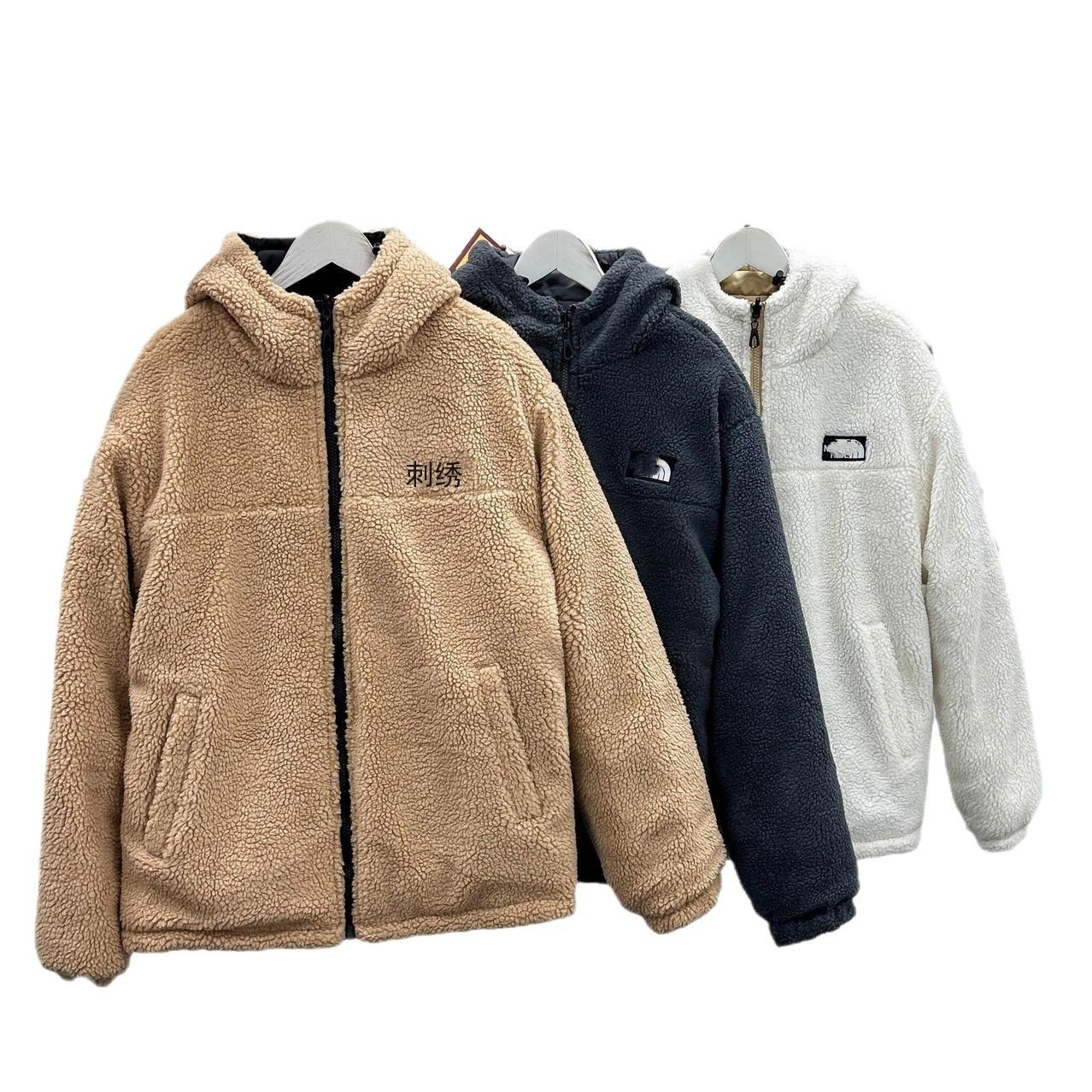 US version 1996 lamb wool coat, new winter model, unisex, thickened and warm, 2024 double-sided short style