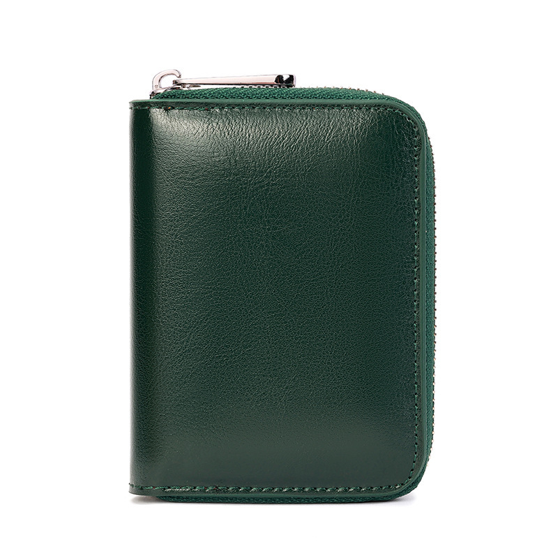 Japanese Style New Genuine Leather Short Women's Wallet Cowhide Zipper Small Wallet Men's Coin Purse Coin Storage Bag